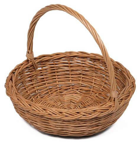 Round Wicker Basket With Handle By Prestige Wicker