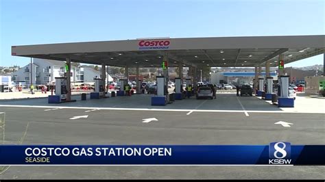 Costco gas station opens in Seaside - YouTube