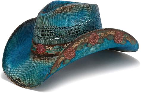 Stampede Hats Women's Love Story Rose Straw Western Hat at Amazon Women’s Clothing store