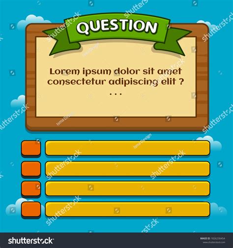 Quiz Vector Template This Design Use Stock Vector (Royalty Free ...