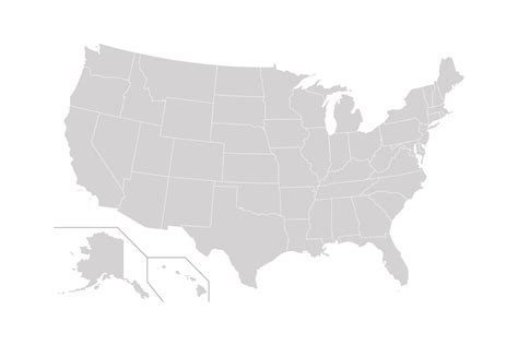 Blank US Map Vector