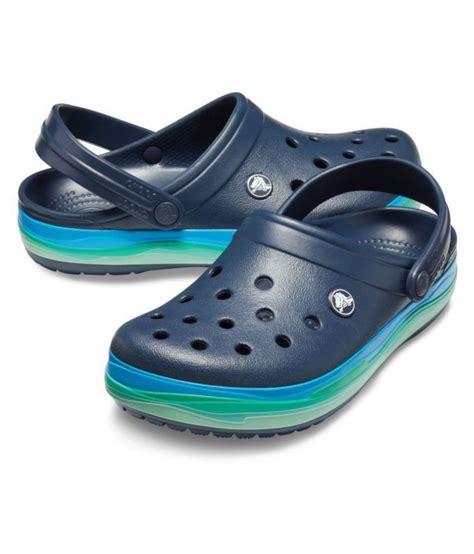 Crocs Navy Croslite Floater Sandals - Buy Crocs Navy Croslite Floater Sandals Online at Best ...