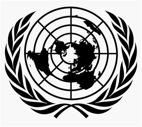 Un Logo - United Nations Flag Black And White, HD Png Download - kindpng