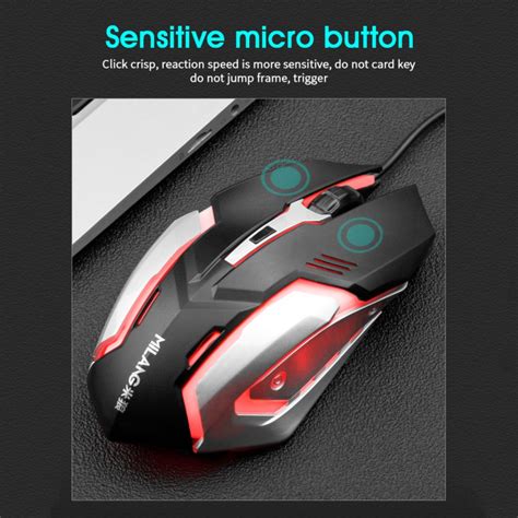 Computer Accessories RGB Wired Gaming Mouse Ergonomic Mouse With 7 ...