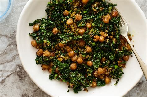 Stir-Fried Quinoa with Kale and Chickpeas | SELF