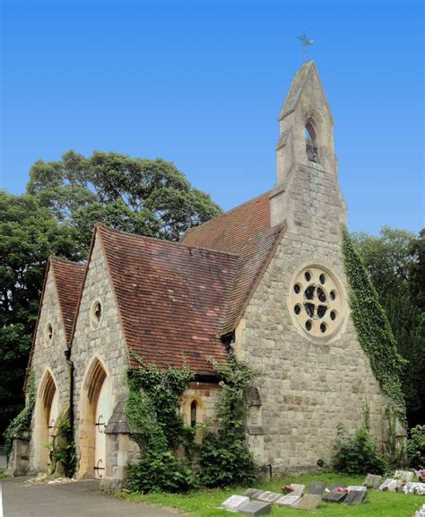 Anglican Chapel and views of Hillingdon Cemetery Hillingdon Hill, Hillingdon, Middlesex ...