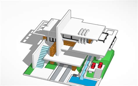 3D design Modern mansion | Tinkercad