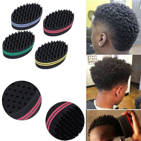 $14.99 AUD - Au 2Pcs Four Color Hair Brush Sponges For Dreads Magic Afro Locs Twist Curl Coil # ...