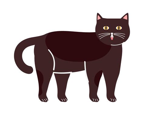 cute brown cat pet 10478717 Vector Art at Vecteezy