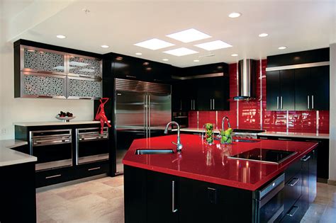 Red Black White Kitchen Cabinets - Kitchen Cabinet Ideas