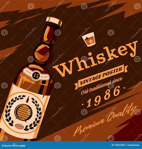 Retro Whisky Label Vector Illustration | CartoonDealer.com #214683164