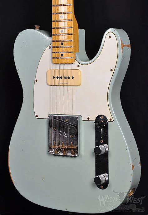 Fender 1963 Custom P90 Relic Telecaster Faded Sonic Blue | Fender ...