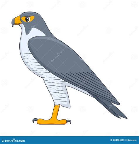 Peregrine Falcon Bird Flying Silhouette Cartoon Vector | CartoonDealer ...