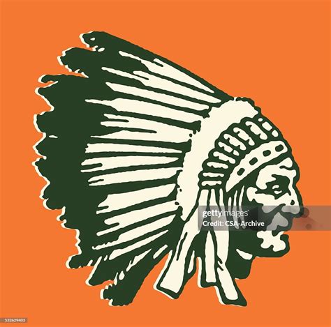 Native American In Feather Headdress High-Res Vector Graphic - Getty Images