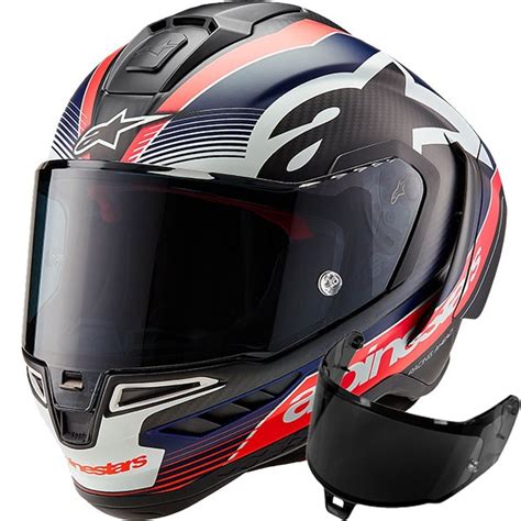 Alpinestars Supertech R10 - Team Black Carbon / Red Fluo / Matt Blue - FREE UK DELIVERY