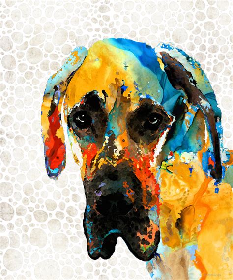 Great Dane Art – Those Eyes! | Abstract Art by Sharon Cummings