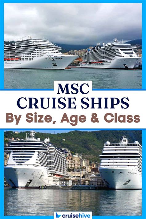 MSC Cruises Ships by Size, Age and Class