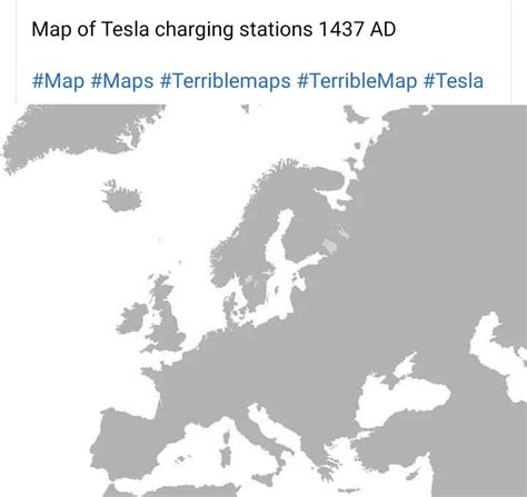 Map of Tesla Charging Stations : r/notinteresting