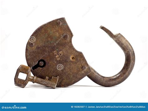 Old lock with key stock image. Image of lock, escape - 18282507