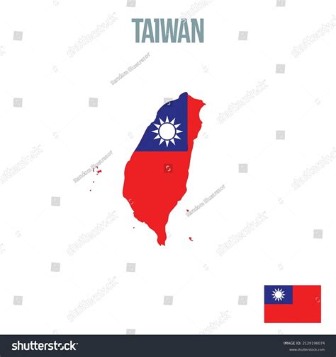 Taiwan Map Republic China National Borders Stock Vector (Royalty Free) 2129196074 | Shutterstock