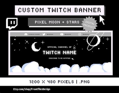 Twitch or Youtube Profile Channel Custom Pixel Art Banner - Etsy