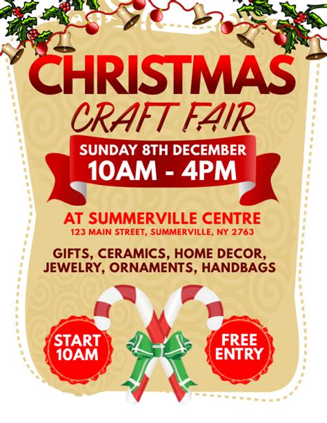 Christmas Craft Fair Flyer Template | PosterMyWall