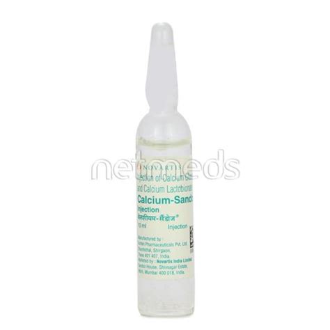 Calcium Sandoz Injection 10ml - Buy Medicines online at Best Price from Netmeds.com