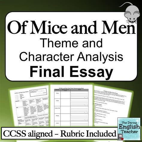 Of Mice and Men Theme and Character Analysis Final Essay | Of mice and ...