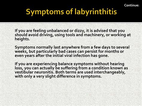 PPT - Labyrinthitis: Causes, Symptoms, Daignosis, Prevention and ...