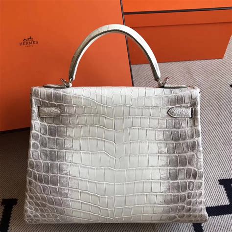 Luxury Hermes Himalaya Color Crocodile Leather Kelly32cm Bag – H Factory Birkin