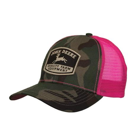 John Deere Ladies' Patch Camo/Hot Pink Mesh Back Hat/Cap - LP73333 ...