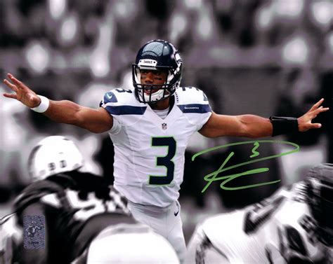 Russell Wilson Autographed 8x10 Photo Seattle Seahawks First Game.