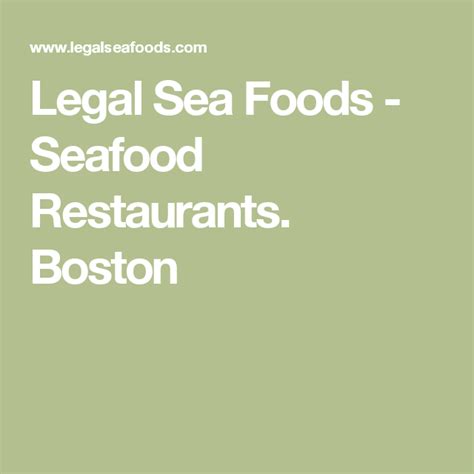 Legal Sea Foods - Seafood Restaurants. Boston | Seafood restaurant ...