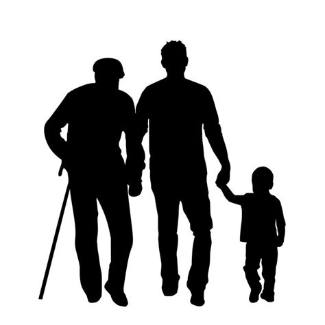 Walking Silhouette, Silhouette Family, Silhouette Design, Human ...