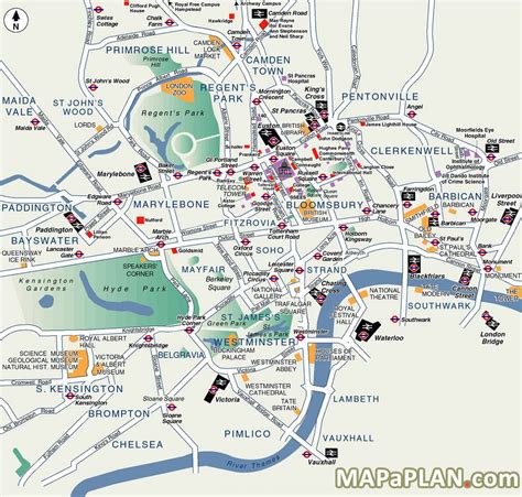 City Center Map of London - Explore London Attractions