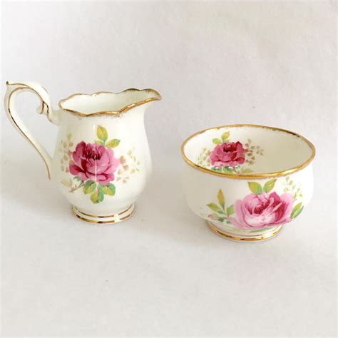 Royal Albert Bone China American Beauty Open Sugar and Creamer | Bone ...