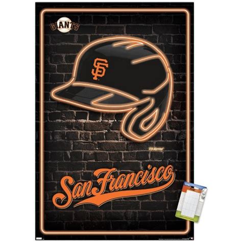 Trends International Mlb San Franciso Giants - Neon Helmet 23 Unframed ...