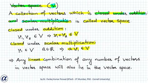 Vector Space - Span , Basis , and Orthonormal Basis - YouTube