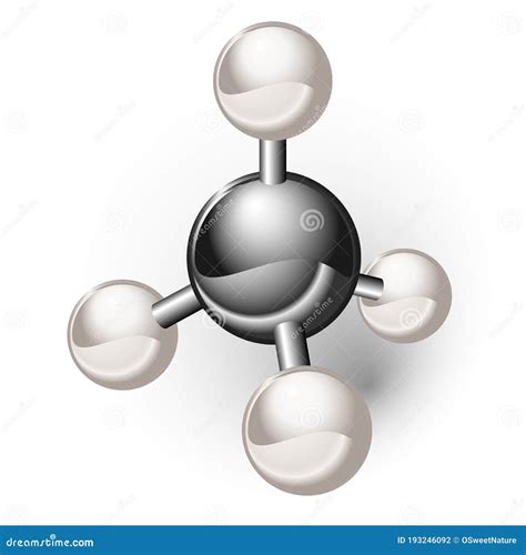 Methane Chemical Element Model Structure Stock Vector - Illustration of scientific, diagram ...