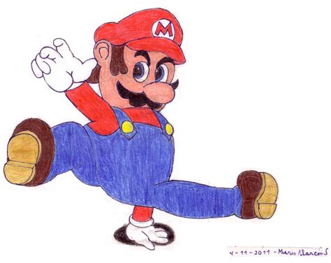 Mario breakdancing coloured by mariobros64 on DeviantArt