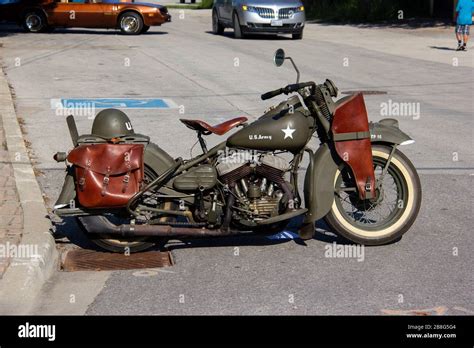 vintage US Army motorcycle Stock Photo - Alamy