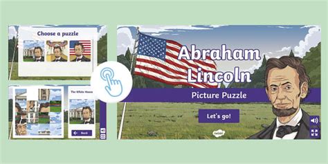 Abraham Lincoln Picture Slider Puzzle (teacher made)