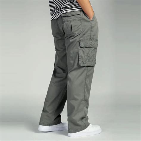 summer Thin Men Cargo Pants Casual Men Elastic Waist Multi Pocket ...