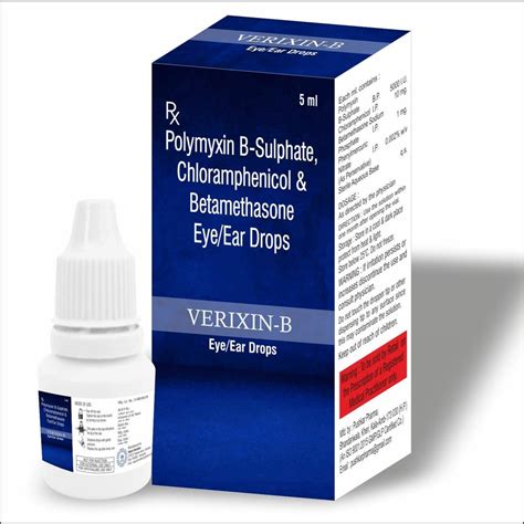 Polymyxin B Sulphate Chloramphenicol & Betamethasone 5ml Eye Ear Drops at Rs 60/mrp | Eye Drops ...