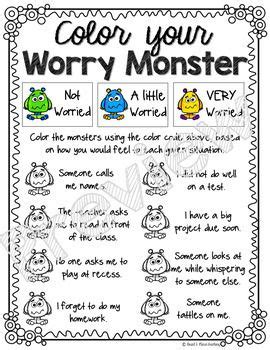 My Worry Monster | Social emotional learning activities, Worry monster ...