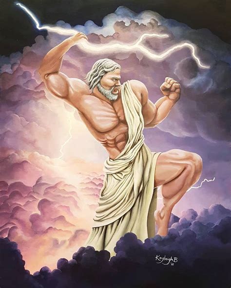 Acrylic painting. Zeus, mythology greek god, Lord of Olympia. #art # ...