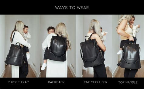 Leather Backpack Diaper Bag, Leather Backpack Women With Changing Pad ...