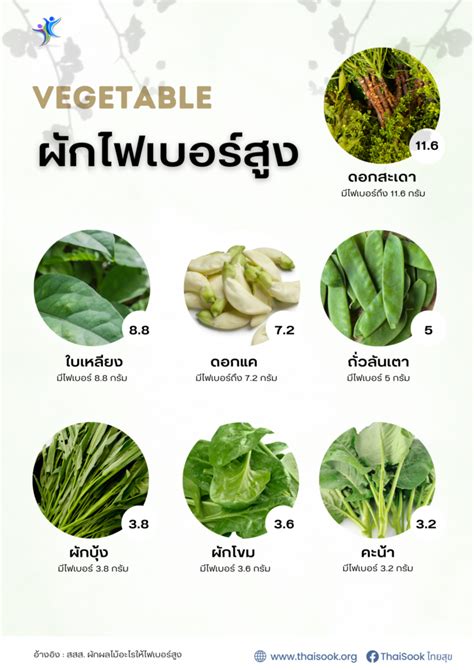 ผักผลไม้ไฟเบอร์สูง - ThaiSook : ไทยสุข