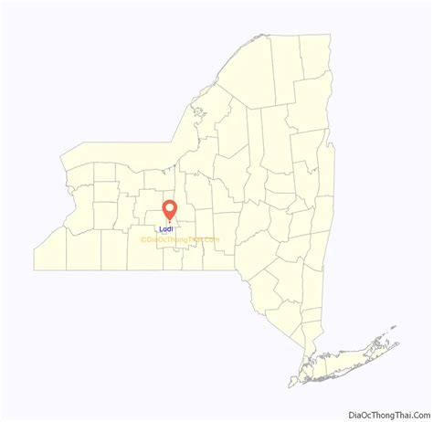 Map of Lodi village, New York - Thong Thai Real