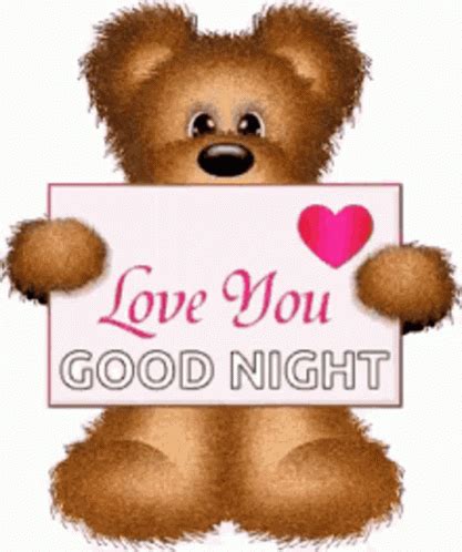 I Love You Good Night GIF - I Love You Good Night Teddy Bear - Discover & Share GIFs